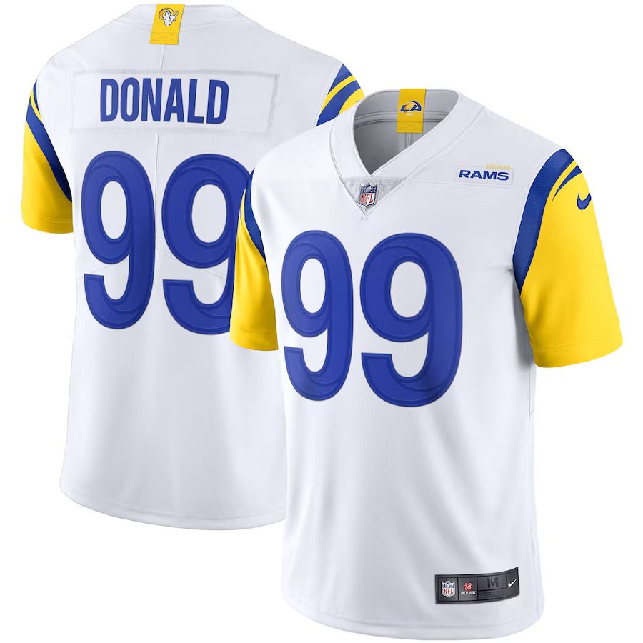 Men Los Angeles Rams #99 Aaron Donald Nike White Alternate Vapor Limited NFL Jersey->customized nfl jersey->Custom Jersey